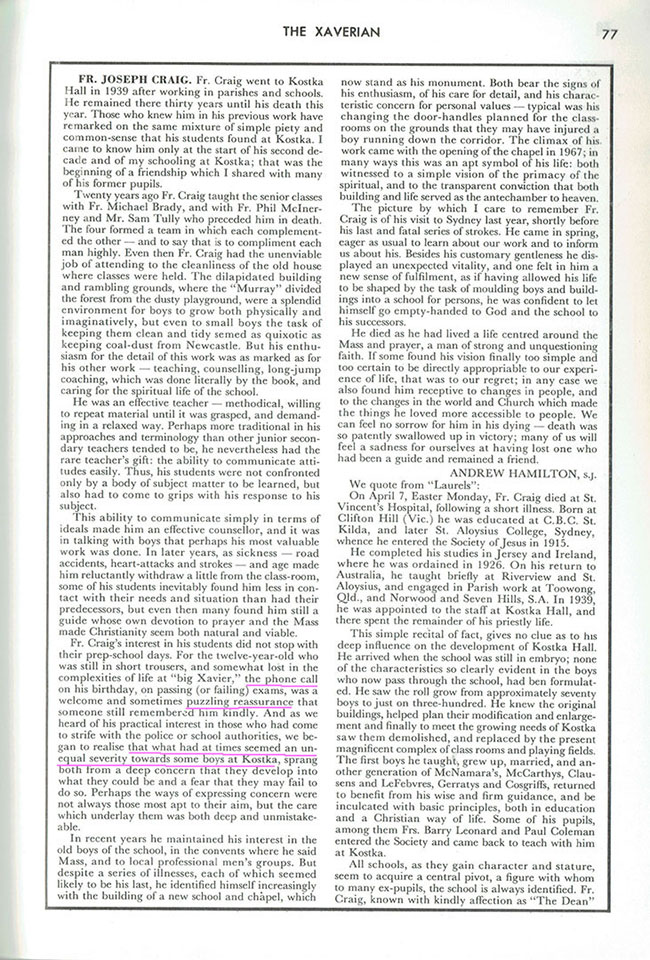 1969 page 77 Joseph Craig